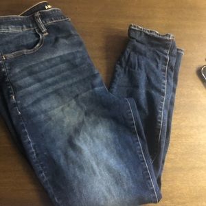 High waisted distress AE jeans